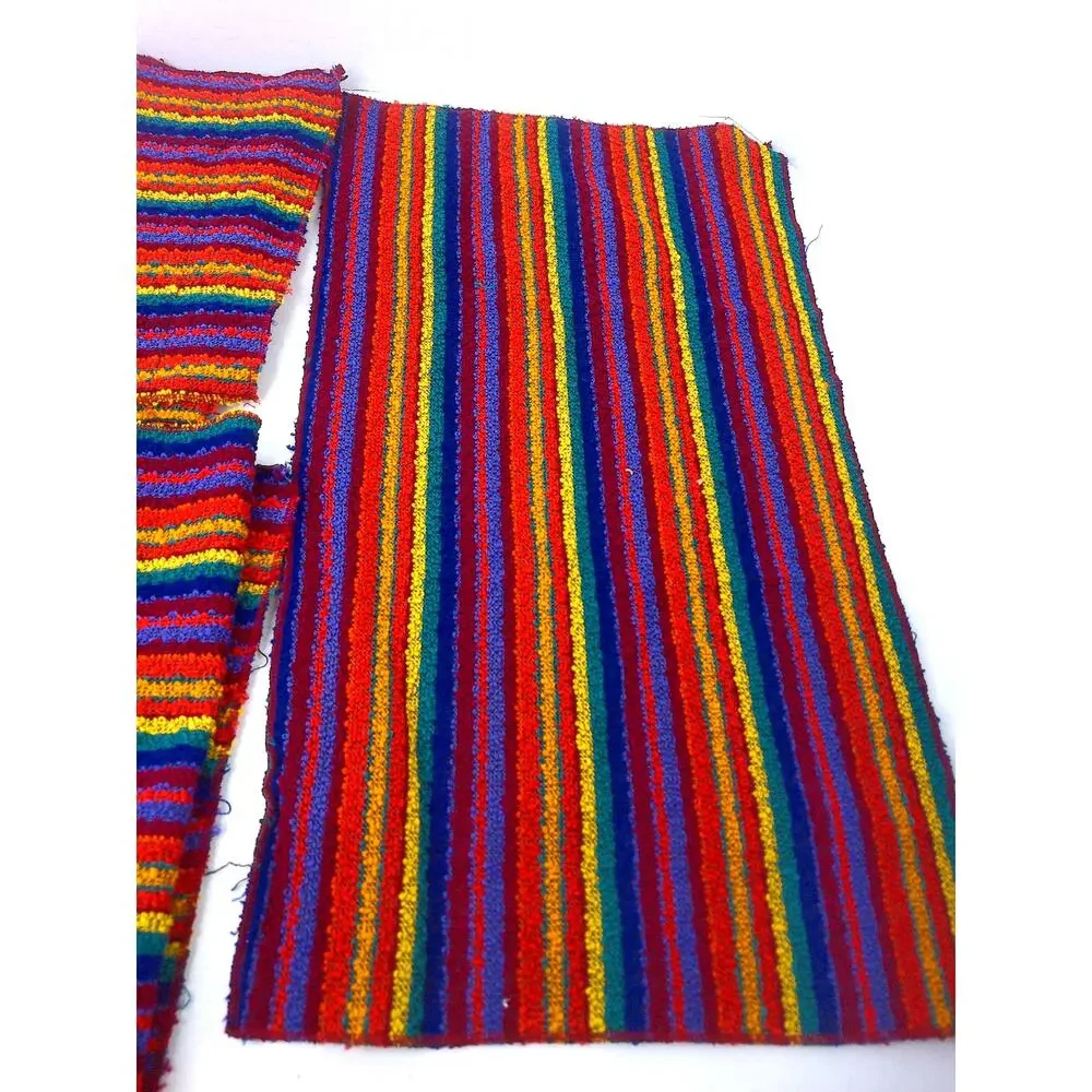 Vintage Colorful Stripe Kitchen Hand Towels Set Of 3